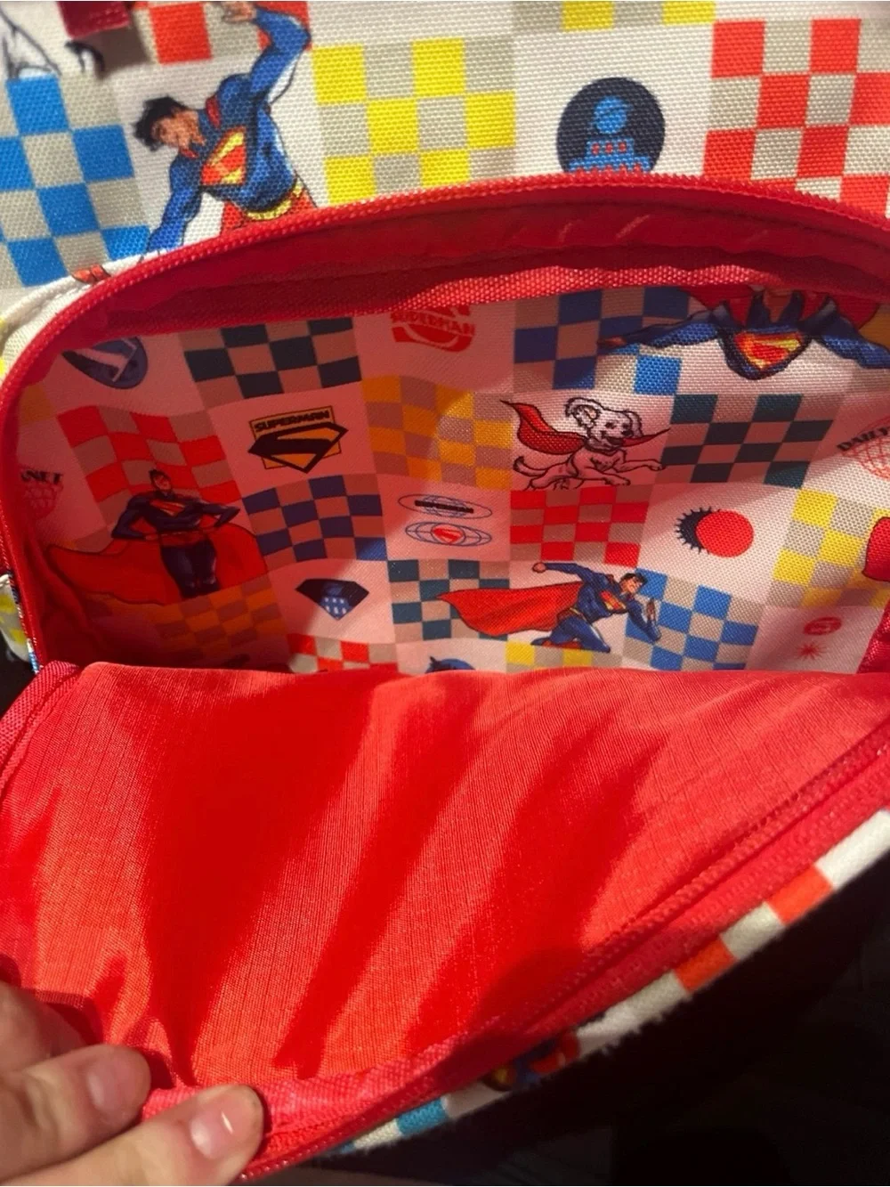 Superman Kids Backpack and Lunch Bag Set - Red, Blue, Yellow